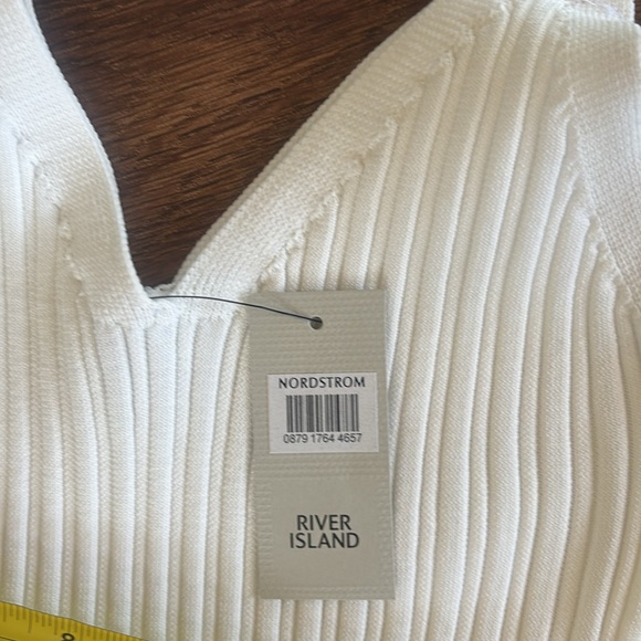 Nordstrom Cream Ribbed Sleeveless Tank Top - Picture 4 of 4